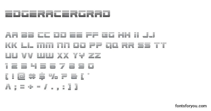 Edgeracergrad Font – alphabet, numbers, special characters