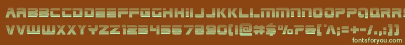 Шрифт Edgeracergrad – зелёные шрифты на коричневом фоне
