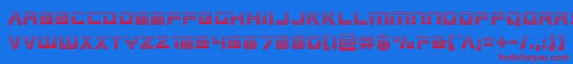 Edgeracergrad Font – Red Fonts on Blue Background