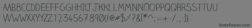 Clairehandlight Font – Black Fonts on Gray Background