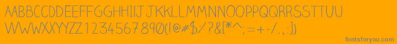 Clairehandlight Font – Gray Fonts on Orange Background