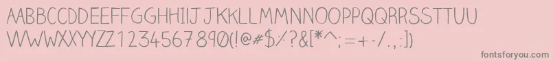 Clairehandlight Font – Gray Fonts on Pink Background