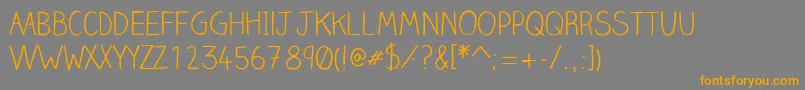 Clairehandlight Font – Orange Fonts on Gray Background