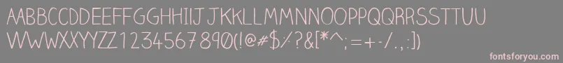 Clairehandlight Font – Pink Fonts on Gray Background
