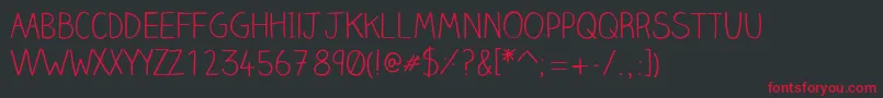 Clairehandlight Font – Red Fonts on Black Background