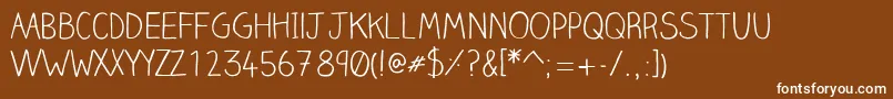Clairehandlight Font – White Fonts on Brown Background