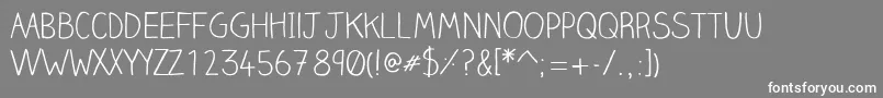Clairehandlight Font – White Fonts on Gray Background