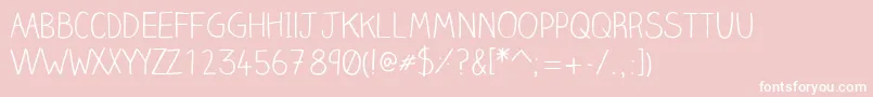 Clairehandlight Font – White Fonts on Pink Background