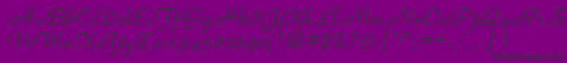 TorhokItalic-Schriftart – Schwarze Schriften auf violettem Hintergrund