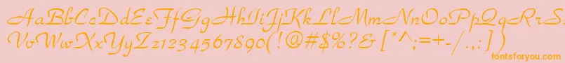 TorhokItalic Font – Orange Fonts on Pink Background