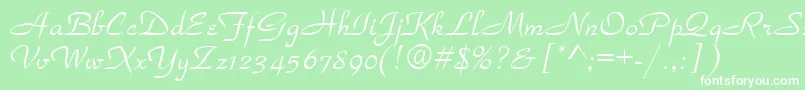 TorhokItalic Font – White Fonts on Green Background