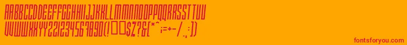 Xraytedskew Font – Red Fonts on Orange Background