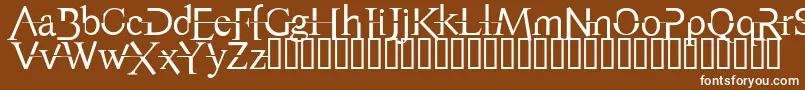 フォントAppendixNormal – 茶色の背景に白い文字