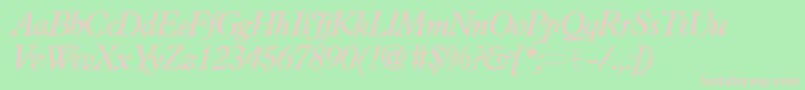 PlacidRegularitalic Font – Pink Fonts on Green Background