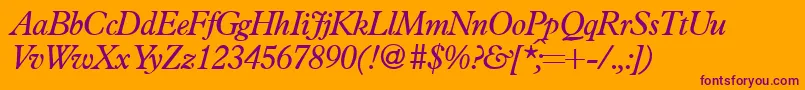 Шрифт PlacidRegularitalic – фиолетовые шрифты на оранжевом фоне