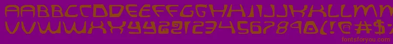 QuatlExpanded Font – Brown Fonts on Purple Background