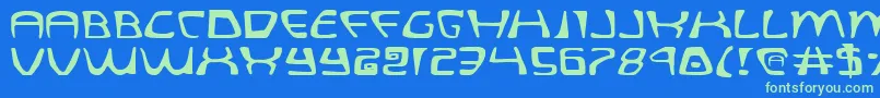 QuatlExpanded Font – Green Fonts on Blue Background