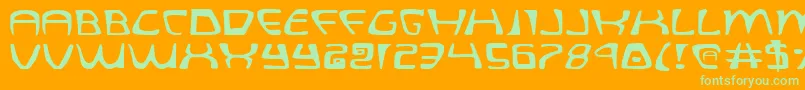 QuatlExpanded Font – Green Fonts on Orange Background