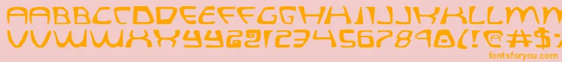 QuatlExpanded Font – Orange Fonts on Pink Background