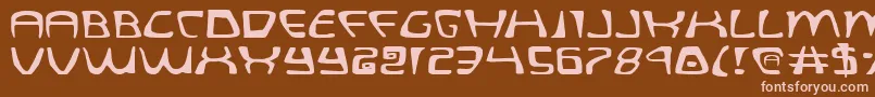 QuatlExpanded Font – Pink Fonts on Brown Background