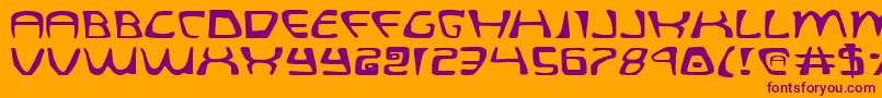 QuatlExpanded Font – Purple Fonts on Orange Background