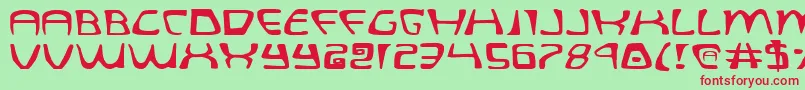 QuatlExpanded Font – Red Fonts on Green Background