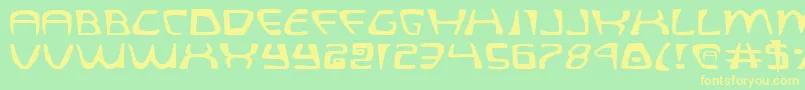 QuatlExpanded Font – Yellow Fonts on Green Background