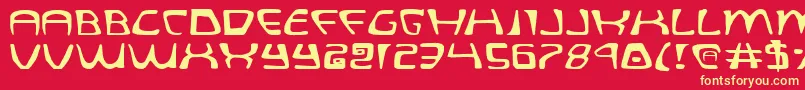 QuatlExpanded Font – Yellow Fonts on Red Background