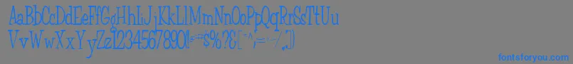 Шрифт Fairchild85RegularTtcon – синие шрифты на сером фоне