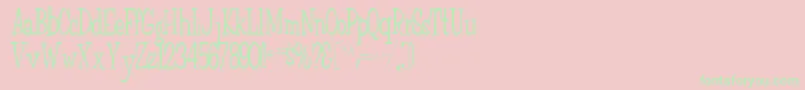 Fairchild85RegularTtcon-Schriftart – Grüne Schriften auf rosa Hintergrund