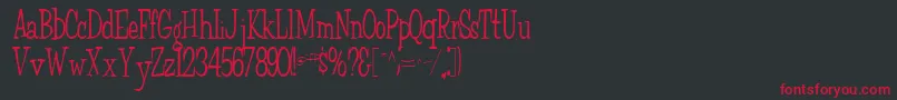 Fairchild85RegularTtcon Font – Red Fonts on Black Background
