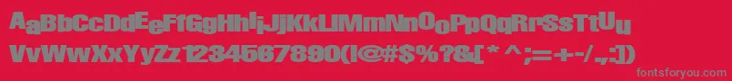Babymaker35Bold Font – Gray Fonts on Red Background