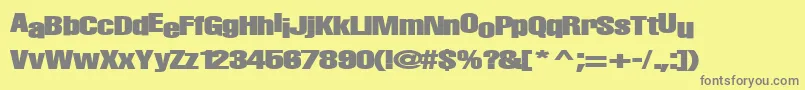 Babymaker35Bold Font – Gray Fonts on Yellow Background