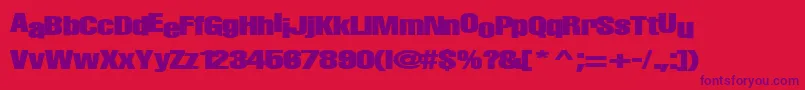 Babymaker35Bold-Schriftart – Violette Schriften auf rotem Hintergrund