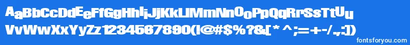 フォントBabymaker35Bold – 青い背景に白い文字