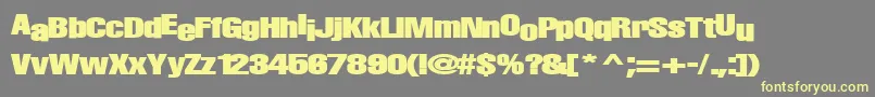 Babymaker35Bold-Schriftart – Gelbe Schriften auf grauem Hintergrund