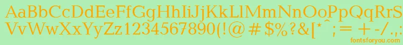 BalticaPlain.001.001 Font – Orange Fonts on Green Background