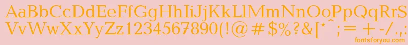 BalticaPlain.001.001 Font – Orange Fonts on Pink Background