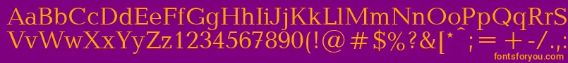 BalticaPlain.001.001 Font – Orange Fonts on Purple Background