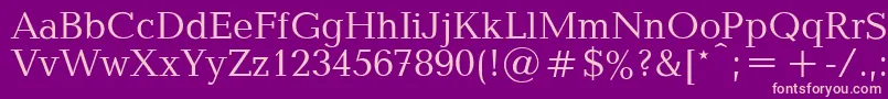BalticaPlain.001.001 Font – Pink Fonts on Purple Background