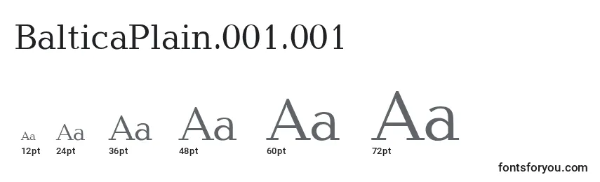 BalticaPlain.001.001 Font Sizes