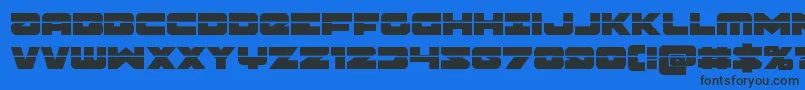Banjinlaser Font – Black Fonts on Blue Background