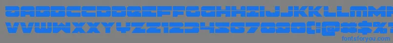Banjinlaser Font – Blue Fonts on Gray Background