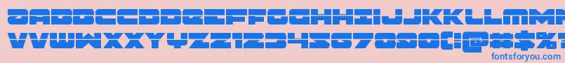 Banjinlaser Font – Blue Fonts on Pink Background