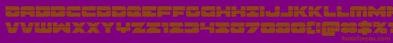 Banjinlaser Font – Brown Fonts on Purple Background