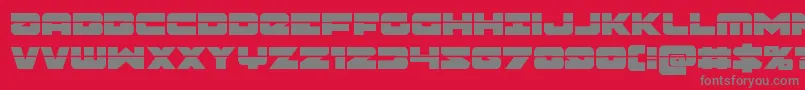 Fonte Banjinlaser – fontes cinzas em um fundo vermelho