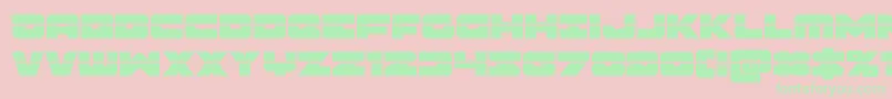 Banjinlaser Font – Green Fonts on Pink Background