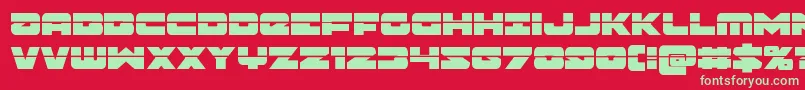 Banjinlaser Font – Green Fonts on Red Background