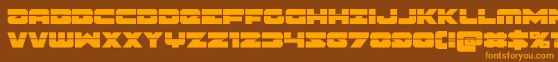 Banjinlaser Font – Orange Fonts on Brown Background