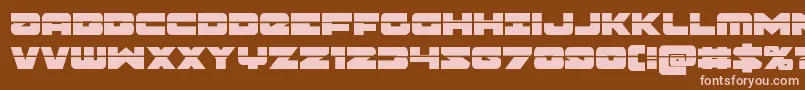 Banjinlaser-Schriftart – Rosa Schriften auf braunem Hintergrund
